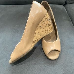 Aerosole Camel Peep Toe Wedge